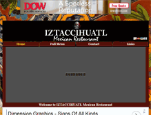 Tablet Screenshot of iztaccihuatlmexicanrestaurant.com
